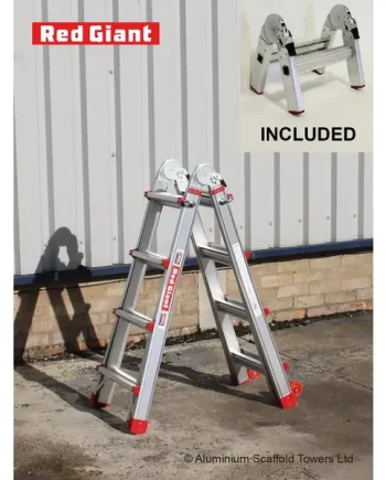 Telescopic Multi Purpose Ladder – 4 Tread (4×4) + Adaptor