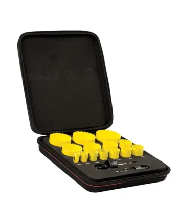 STARRETT KFC14021 Fast Cut Bi-Metal Universal Holesaw Kit, 16 Piece