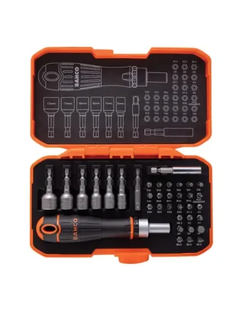 BAHCO 59/S36BCR Ratcheting Coloured Bit Set, 36 Piece