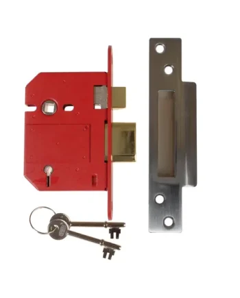 UNION StrongBOLT 2200S BS 5 Lever Mortice Sashlock Satin Chrome 81mm Box