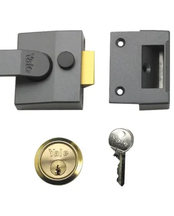 YALE LOCKS 84 Standard Nightlatch 40mm Backset DMG Finish Box