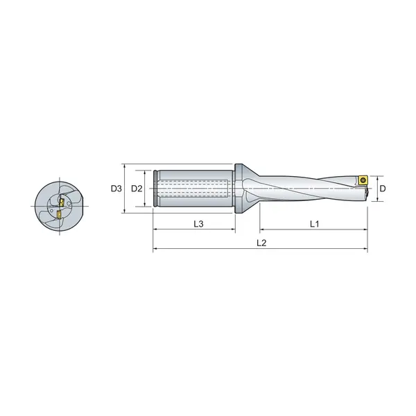 25mm 4xD King Drill Indexable U-Drill (Korloy)
