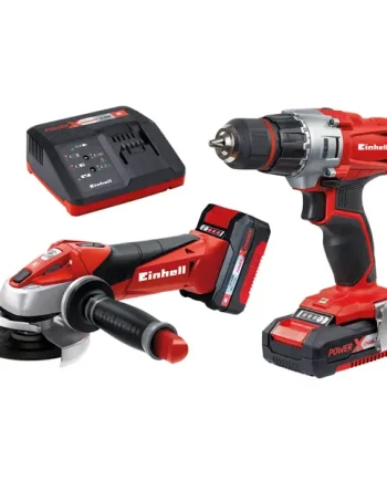 EINHELL TE-TK 18 Li Drill & Grinder Kit 18V 1 x 1.5Ah & 1 x 3.0Ah Li-ion