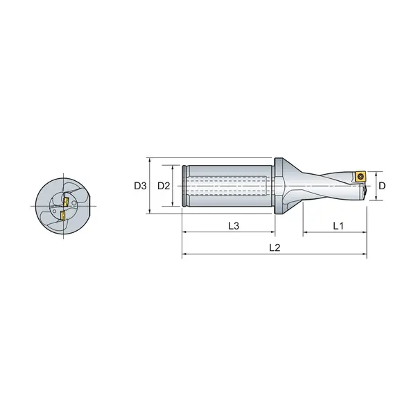 44mm 2xD King Drill Indexable U-Drill (Korloy)