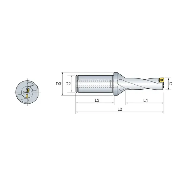 22mm 3xD King Drill Indexable U-Drill (Korloy)