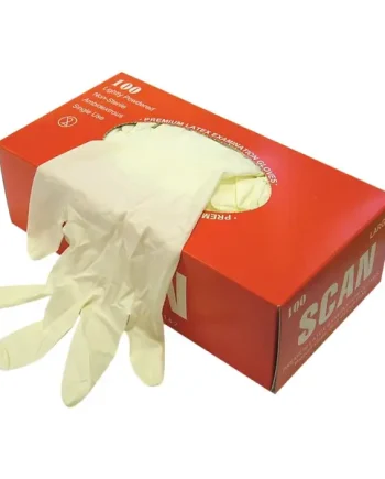 SCAN Latex Gloves – Large (Box 100)