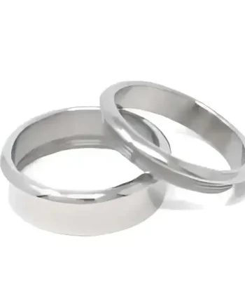 Titanium ring core with bevelled edge & screw fitment (9mm - 6mm groove)