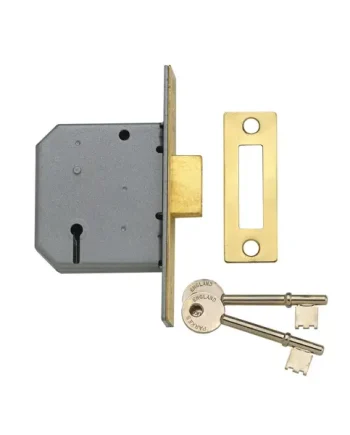 YALE LOCKS PM322 3 Lever Mortice Deadlock Polished Chrome 65mm 2.5in