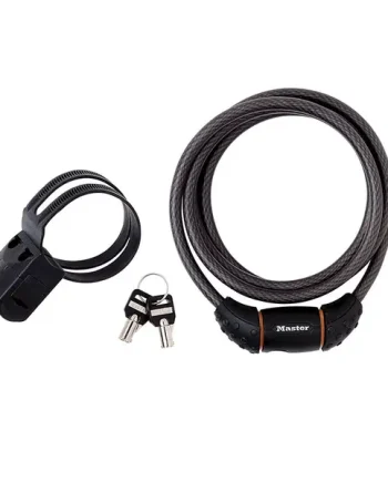 Black Braided Steel Keyed Cable 1.8m x 10mm