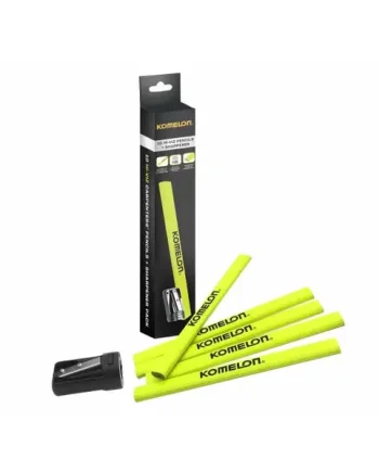 Komelon Carpenters Pencil and Sharpener Set, 10 Piece