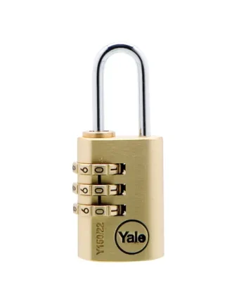 YALE LOCKS Y150 Brass Combination Padlock 22mm
