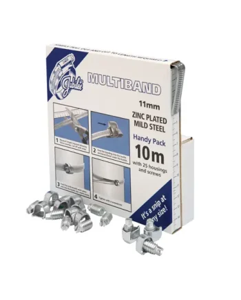 JUBILEE®  Multiband Mild Steel Handy Pack 11mm (10m + 25 Housings/Screws)