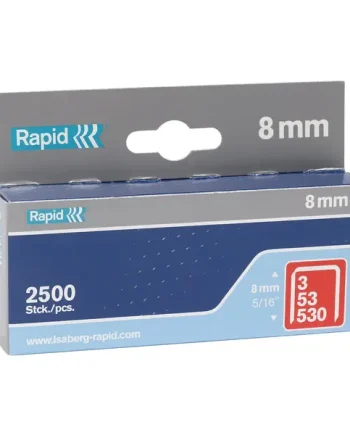 RAPID 53/8B 8mm Galvanised Staples (Box 2500)