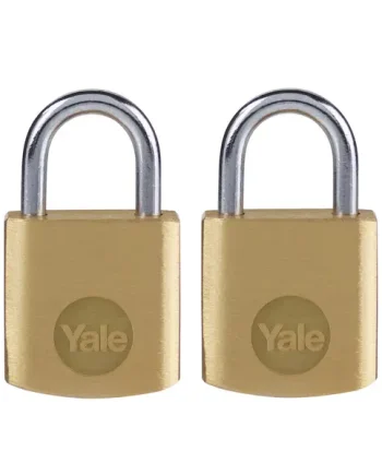 YALE LOCKS Brass Padlock 20mm (Pack 2)